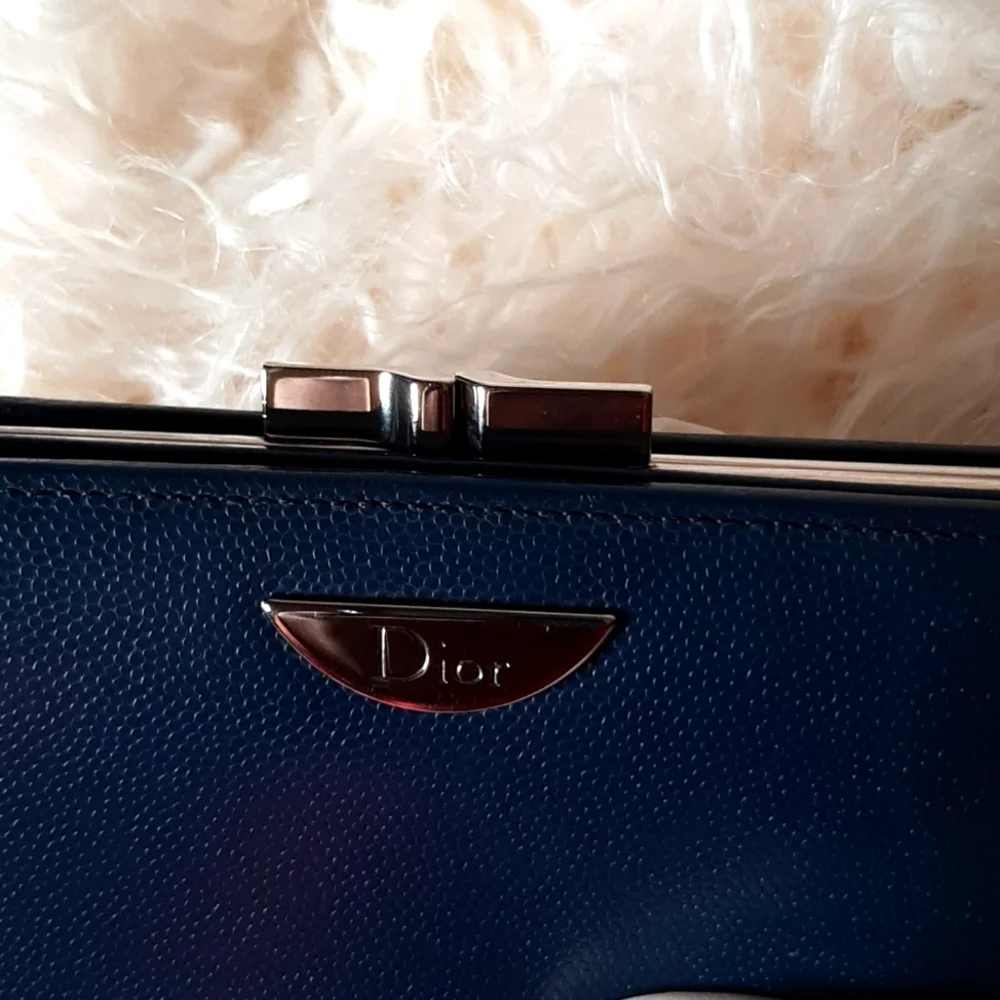 Dior Gamaguchi Logo Plate Purse in EUC